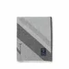 Lexington Diagonal Striped Light Wool Mix Logo Throw