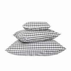 Millenotti Mille Notti Casella Percale Örngott 12 Millenotti Mille Notti Casella Percale Örngott -Sängkläder försäljning 20158134 casella pillows darkgrey ivory