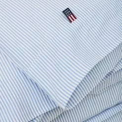 Lexington Striped Cotton Seersucker Påslakan 5 Lexington Striped Cotton Seersucker Påslakan -Sängkläder försäljning BlueWhiteStripedCottonSeersuckerDuvetCover1