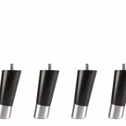 Hilding Lutande Med Metallkant Sängben 9 Hilding Lutande Med Metallkant Sängben -Sängkläder försäljning LUTANDETRABENMEDMETALLKANTSVARTBORSTADMETALL12CM