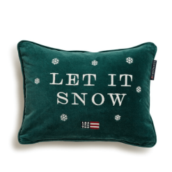 Lexington Let It Snow Cotton Velvet Prydnadskudde