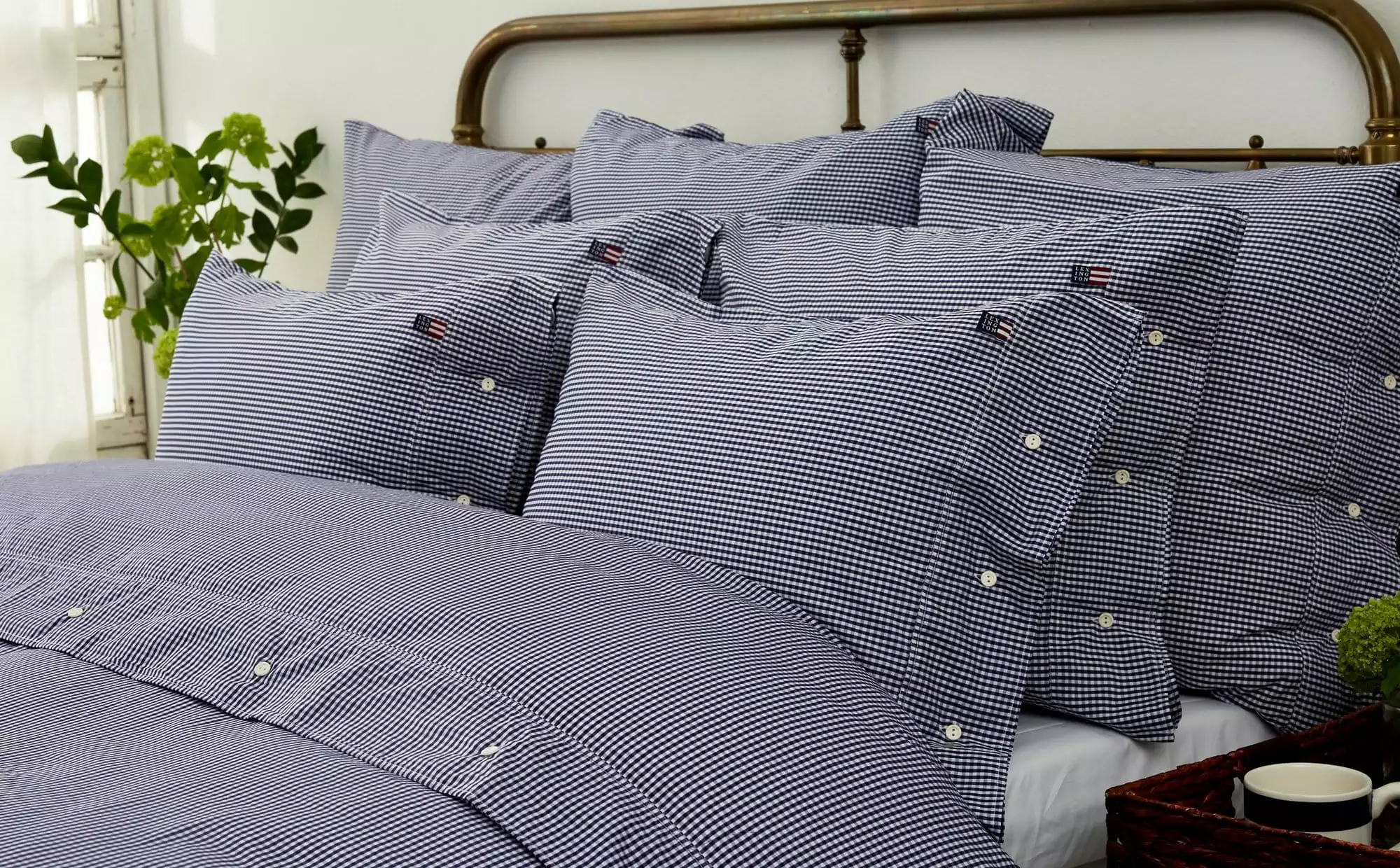 Lexington Seaside Navy Check Påslakan 4 Lexington Seaside Navy Check Påslakan - Bild 2