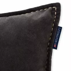 Lexington Logo Message Cotton Velvet Kuddfodral 17 Lexington Logo Message Cotton Velvet Kuddfodral -Sängkläder försäljning LogoMessageCottonVelvetGray3