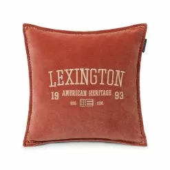 Lexington Logo Message Cotton Velvet Kuddfodral