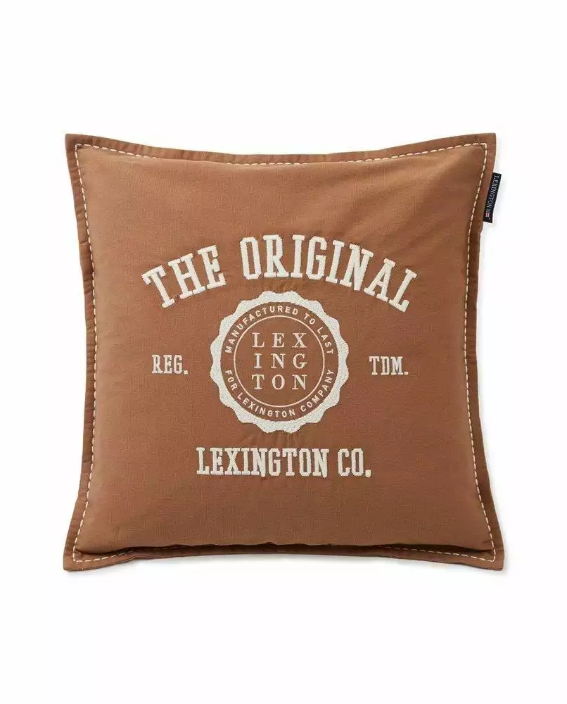 Lexington Twill Logo Message Beige Prydnadskudde 3 Lexington Twill Logo Message Beige Prydnadskudde